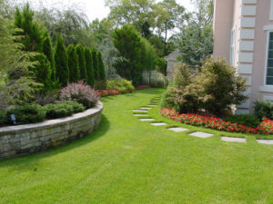 beautifully manicured lawn and landscape